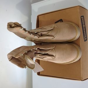 New THOROGOOD Desert Tan GI Hot Weather Steel Toe Military Boots Size 8